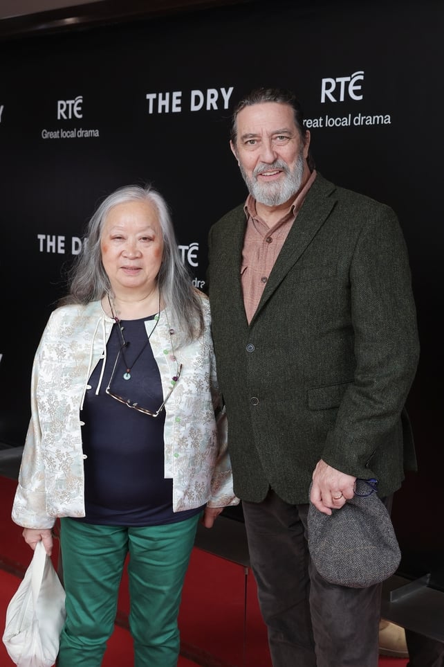 Ciarán Hinds and his wife Hélène Patarot