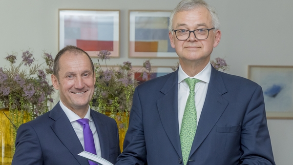 I-RES REIT CEO Eddie Byrne and Chairman Hugh Scott Barrett at today's AGM in Dublin