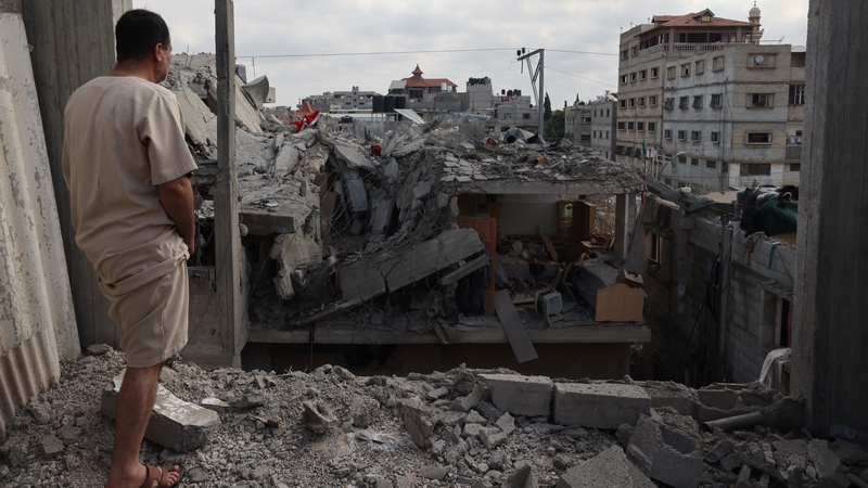 Israel's army confirmed it had launched an air strike on a Hamas compound in the city and said it was aware of reports that civilians had been harmed in the incident