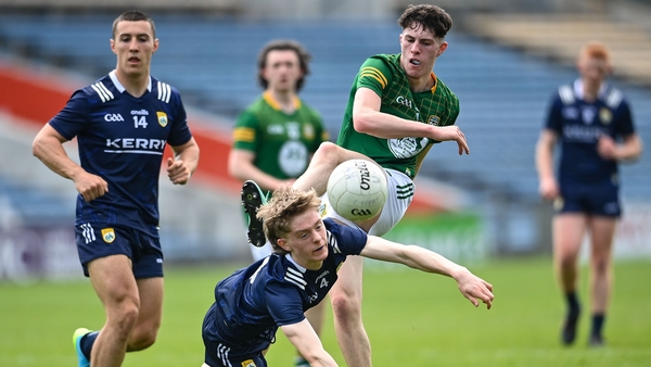 Rian Stafford of Meath in action against Gearóid Evans of Kerry