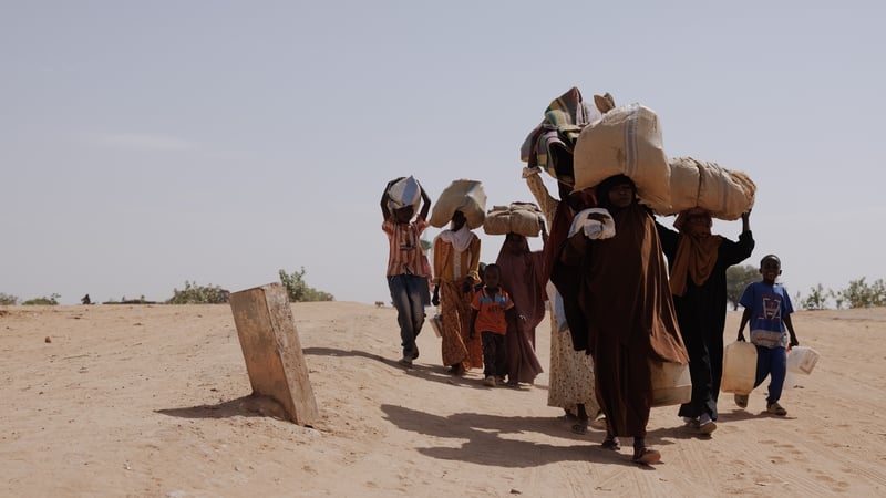 Wounded civilians were being rushed to hospital and civilians were trying to flee the fighting in the Darfur region