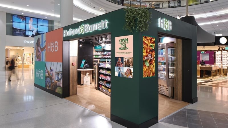 Holland & Barrett's new store format in the Jervis Street Shopping Centre in Dublin