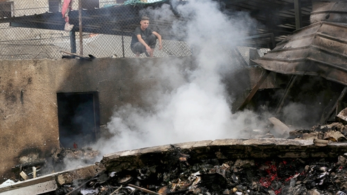 The UNRWA run-school in Deir Al Balah was struck during Israeli bombardment