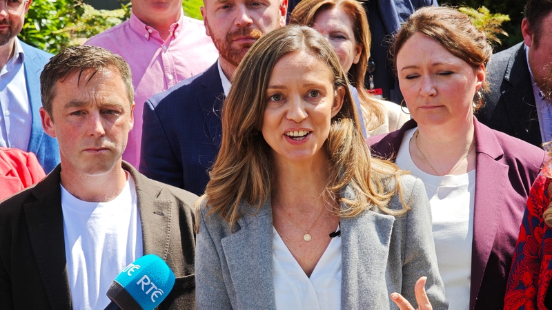 Social Democrats leader Holly Cairns speaking at the party's European and local elections campaign launch (pic: RollingNews.ie)
