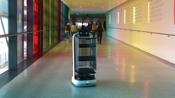 Four AI robots have been deployed on a trial basis at Dublin Airport to help passengers with their bags