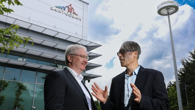 Sung Yu, CEO of Saint-Gobain Life Sciences, with Daragh Monaghan, Director of Saint-Gobain Life Sciences Ireland
