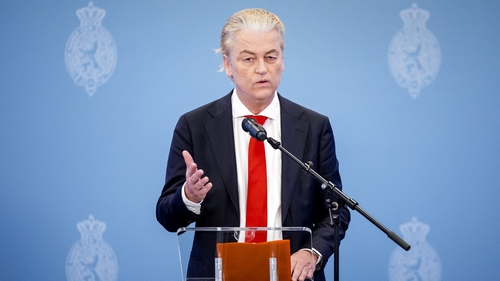 Geert Wilders presented the 26-page coalition agreement today