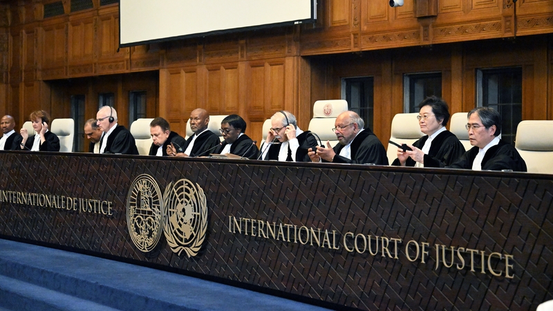 The hearing on the South African request for additional provisional measures against Israel at the International Court of Justice in The Hague, Netherlands, yesterday