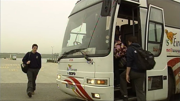 William Norris from Sherkin Island takes the Bus Éireann Baltimore to Skibbereen service to school, 2009.