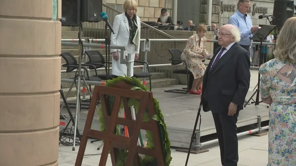 Hundreds of people gathered at Church Square in the centre of Monaghan town