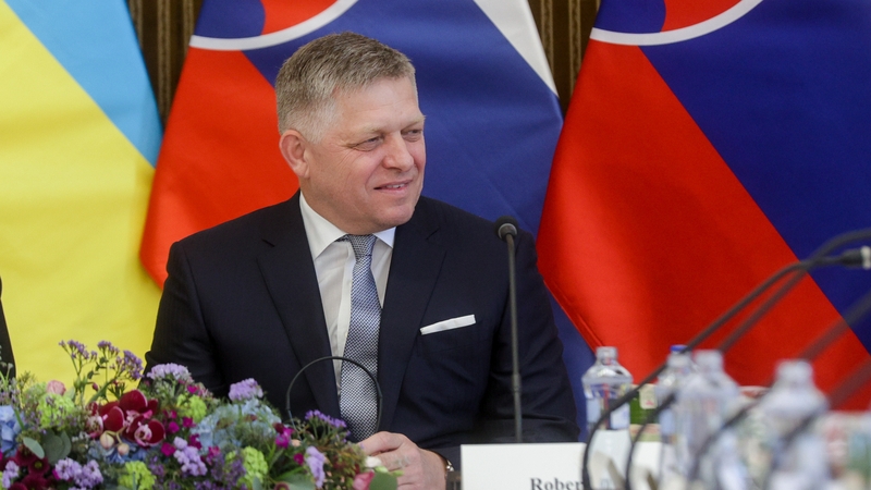 Robert Fico was shot four times as he supporters in Handlova on Wednesday (File image)