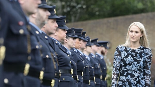 Minister for Justice Helen McEntee at the memorial in Dublin Castle (pic: RollingNews.ie)
