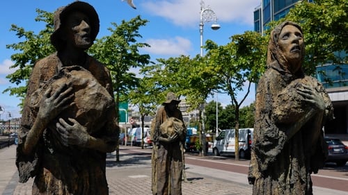 Around one million people died from starvation or disease in the Famine from 1845 to 1852