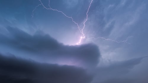 There was an alert for isolated thunderstorms (stock image)