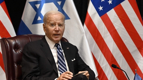 US President Joe Biden seen during a meeting with Benjamin Netanyahu last October (file image)