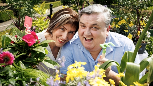 RTÉ Lyric fm's Liz Nolan and Simon Delaney at the launch of RTÉ at Bord Bia Bloom. Photo credit: Marc O'Sullivan