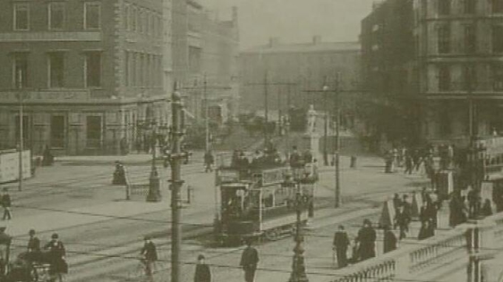 Dublin city centre circa 1900.