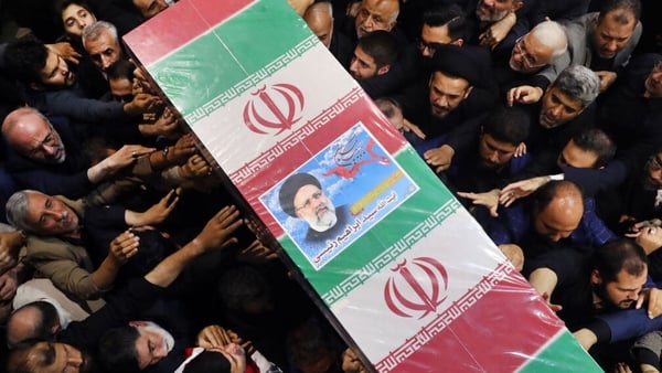 Mourners attending a prayer service for Ebrahim Raisi in Tehran (Pic: Iranian leader press office)