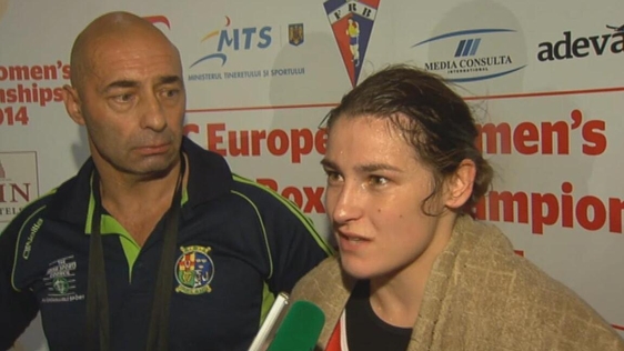 Katie and Pete Taylor at the European Boxing Championships in Bucharest (2014)