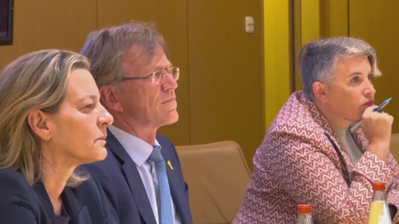 Sonya McGuinness (R) pictured alongside the ambassadors from Norway and Spain during the meeting with Israeli officials earlier