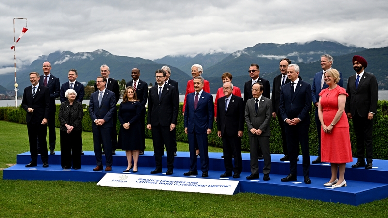 Finance Ministers and Central Bank Governors at the G7 Finance Ministers meeting in Stresa, Italy