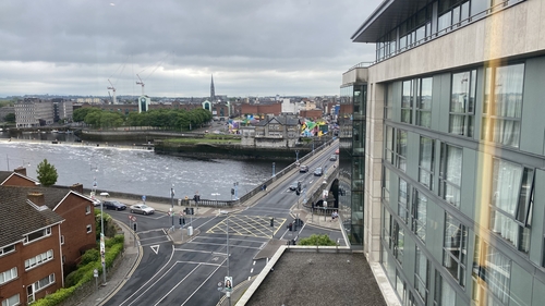 The view from the Limerick Strand Hotel