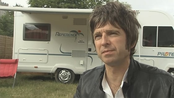 Oasis bandmember Noel Gallagher backstage at Slane Castle, 2009