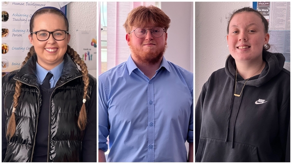 Brooke Teeling, Barry McCann and Saoirse Kerfoot are students at OLM Drimnagh in Dublin