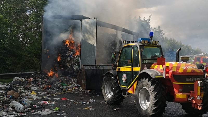 Dublin Fire Brigade said it is used a teleporter to remove burning waste (Credit: Dublin Fire Brigade)