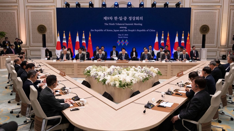The launch came after South Korea, Japan and China held talks in Seoul