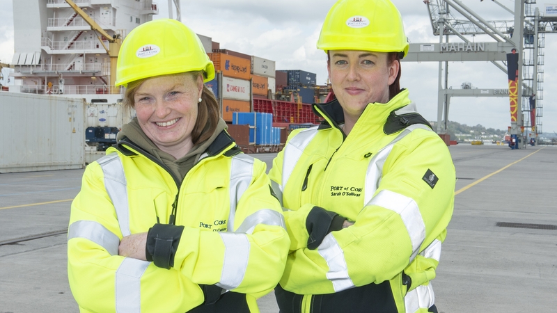 Samantha O'Connor and Sarah O'Sullivan - the first female operators in Port of Cork's history