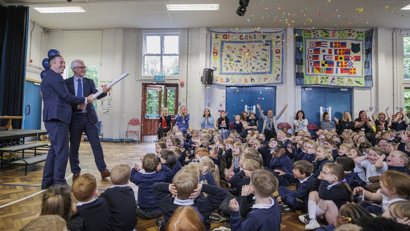 Stormont Education Minister Paul Givan made the announcement on a visit to Bangor Central Integrated Primary School