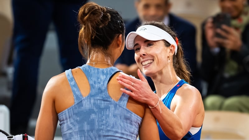 Alize Cornet has a pat on the back for Qinwen Zheng after her 19-year career draws to a close