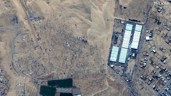 Maxar Technologies shared the satellite imagery showing Rafah three days apart