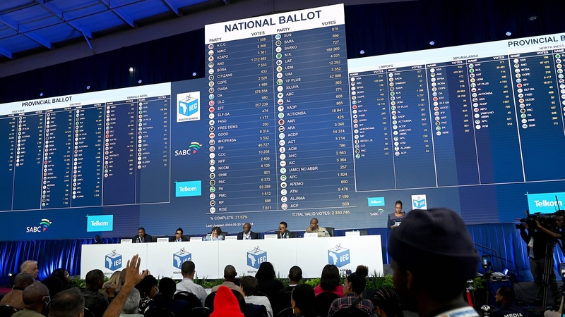 The Independent Electoral Commission national results centre in Midrand