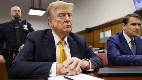 Donald Trump was convicted of 34 counts of falsifying business records to cover up hush money payments (File image)