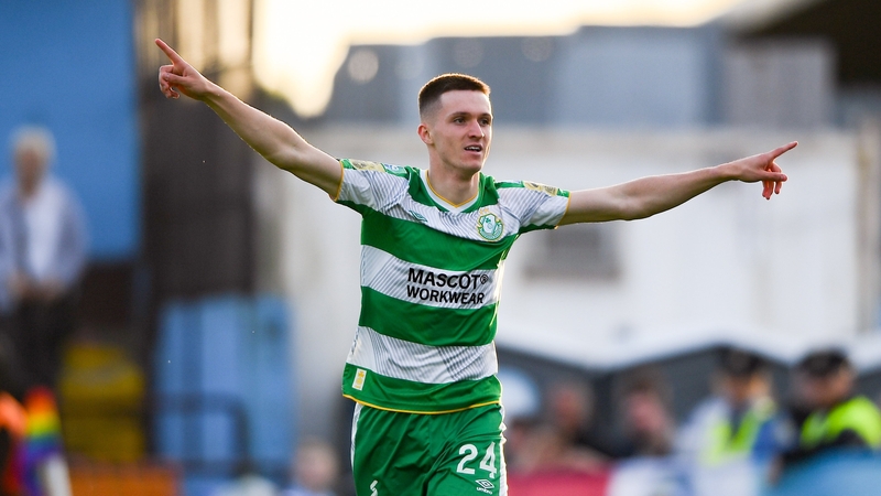 Johnny Kenny celebrates scoring the opener against Drogheda United
