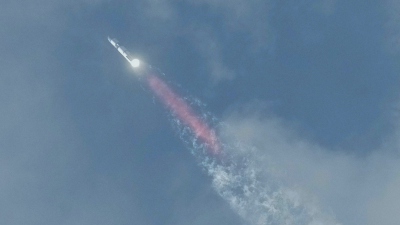 A Starship spacecraft is launched atop a SpaceX Super Heavy rocket in March. The mission was set to use 'the next-generation reusable launch vehicle' developed by SpaceX