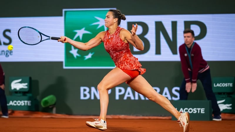 Aryna Sabalenka came through a tight first set