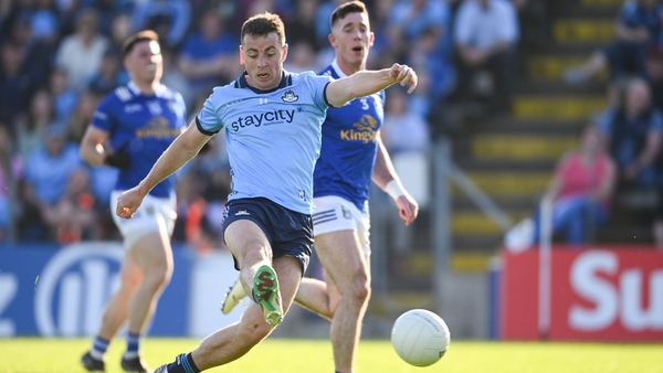Cormac Costello scores Dublin's first half goal against Cavan