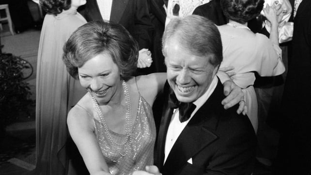 Jimmy Carter and his wife, First Lady Rosalynn Carter in 1977