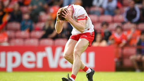 Lachlann Murray reacts to missed chance