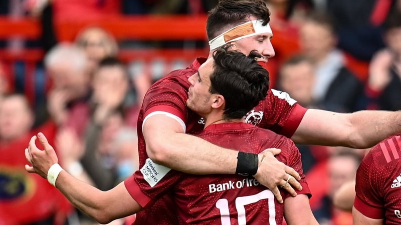 Joey Carbery (10) and Tom Ahern will miss the quarter-final against the Ospreys