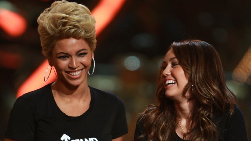 Beyoncé and Miley Cyrus (pictured in New York in September 2008) - "Part of our relationship is the safety between us"