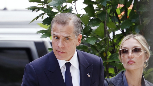 Hunter Biden, son of US President Joe Biden, joined by his his wife Melissa Cohen Biden