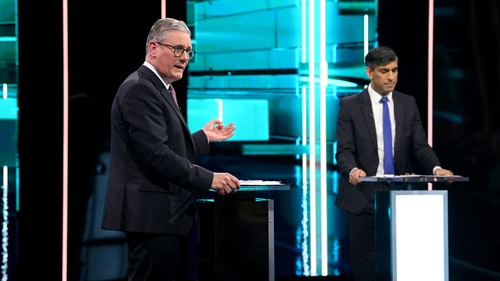 British Prime Minister Rishi Sunak and Labour leader Keir Starmer clashed in a TV leaders' debate