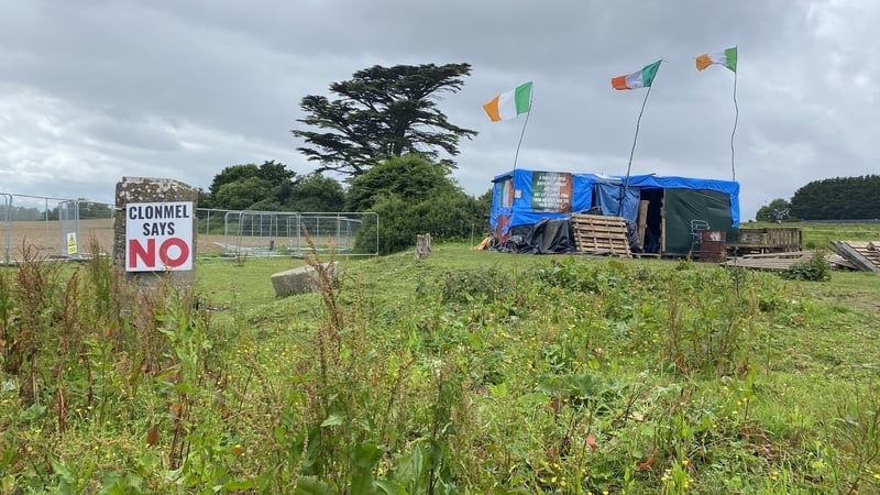 Protestors have occupied a 'camp' at the site outside Clonmel in recent weeks