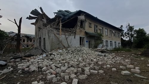 Shelling in the town of Lyman last month (Pic: Donetsk Regional Military Administration)