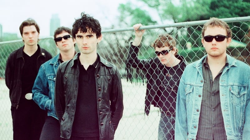 Euan Manning (third from right) with Oskar Gudinovic (guitar and keyboards), Aaron Hurley (bass), Kieran Hurley (guitar) and Darragh Manning. Photo credits: Ali Quinlan