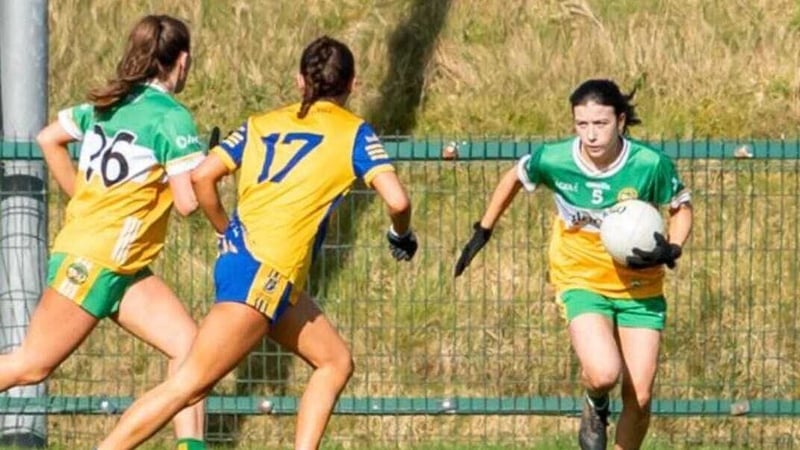 Nicole Buckley (R) in action against Roscommon